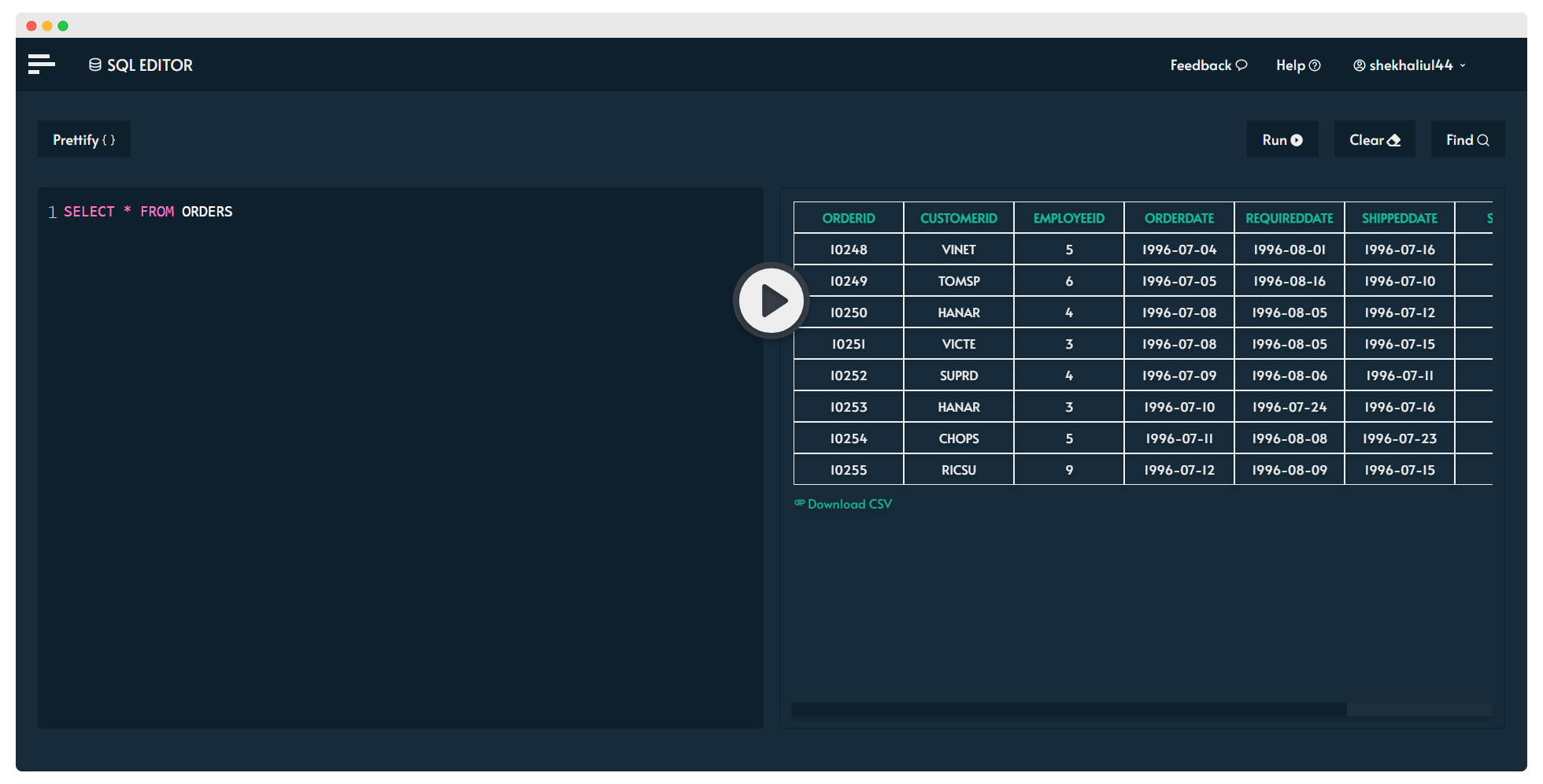 sql editor